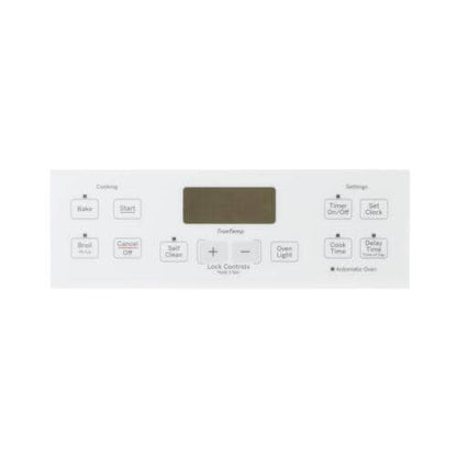 WB07X24623 GE Control Panel/Overlay (White)