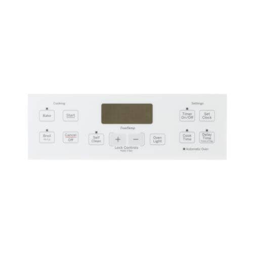 WB07X24623 GE Control Panel/Overlay (White)