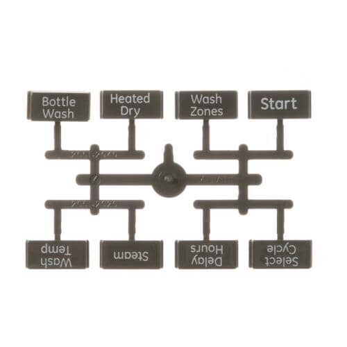 WD09X20183 GE Button and Graphics Assembly