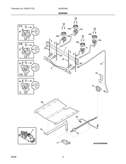 Diagram: Burner - see part 47