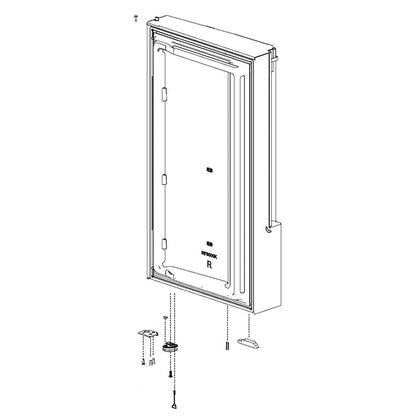 DA91-04586D Samsung Freezer Door Right Side (Stainless)