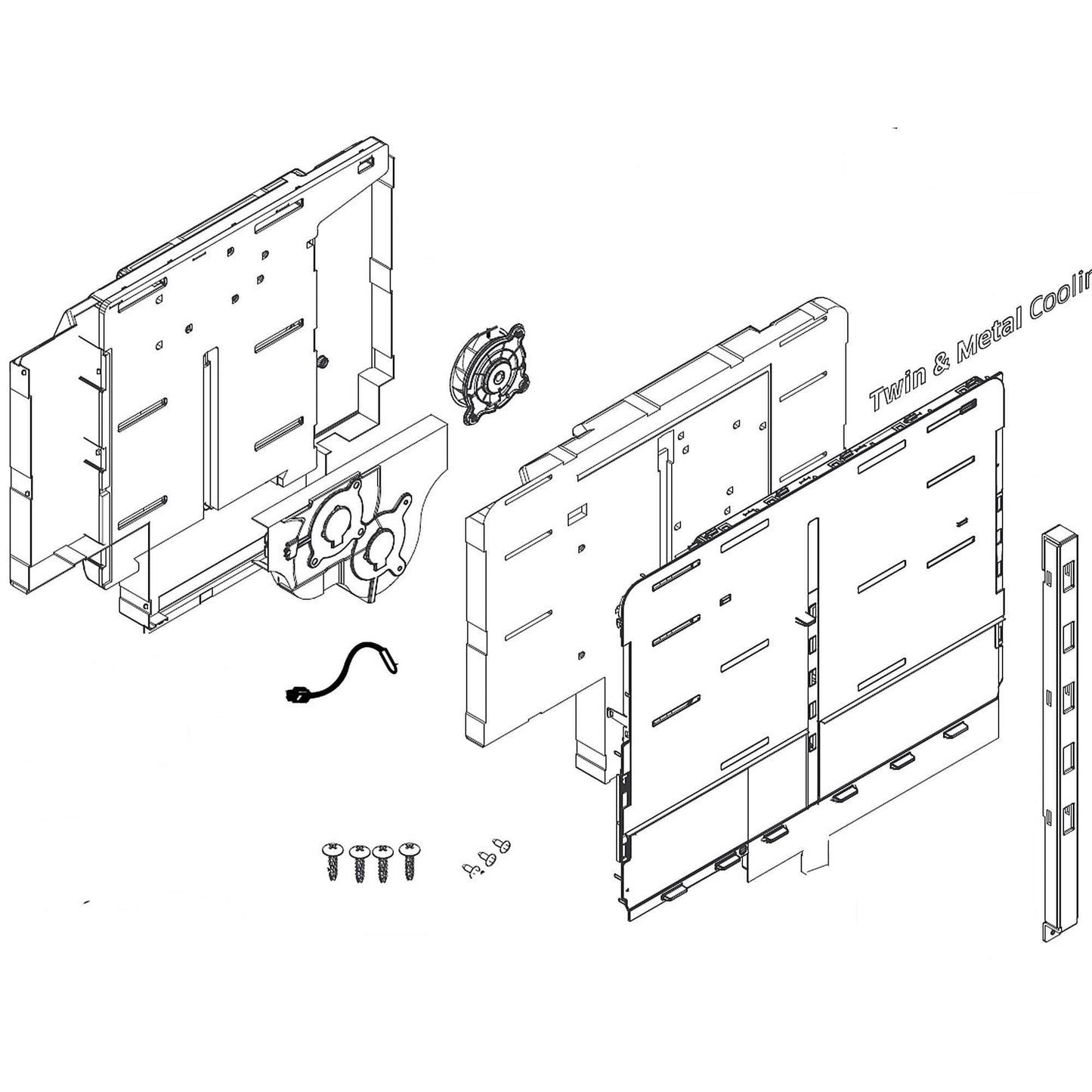 DA97-17362A Samsung Evaporator Cover Assembly