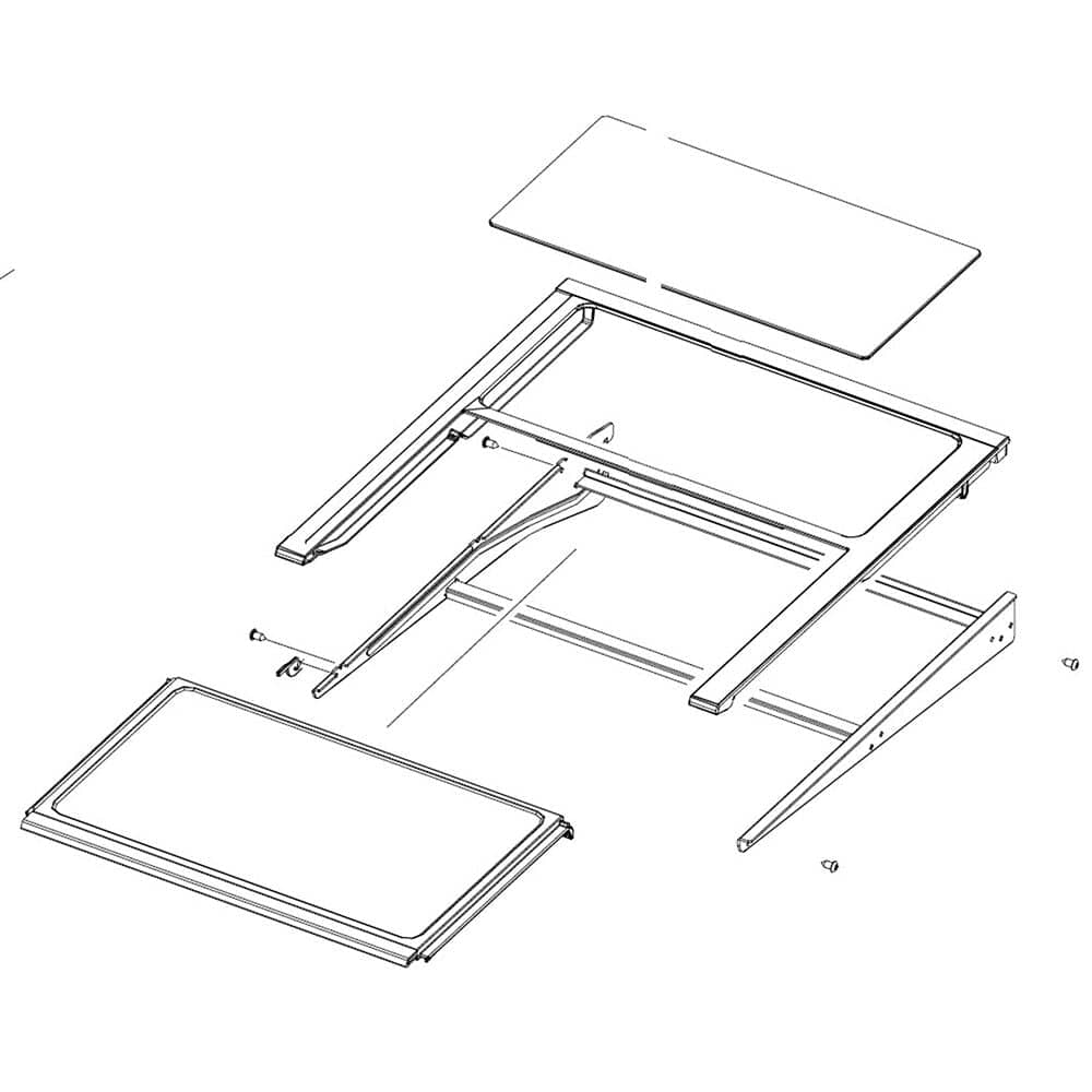 DA97-20047A Samsung Fresh Food Glass Shelf Assembly