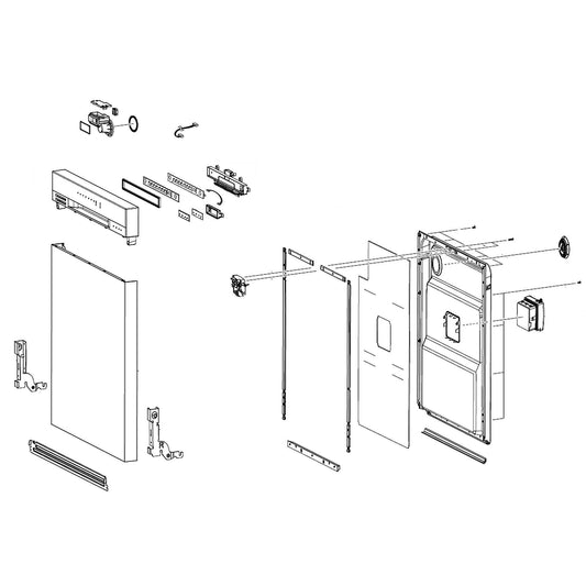 DD82-01595A Samsung Door Assembly