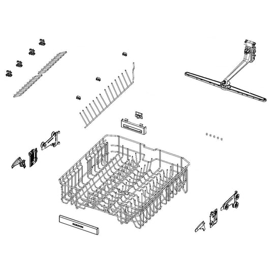 DD97-00605C Samsung Middle Dishrack Assembly