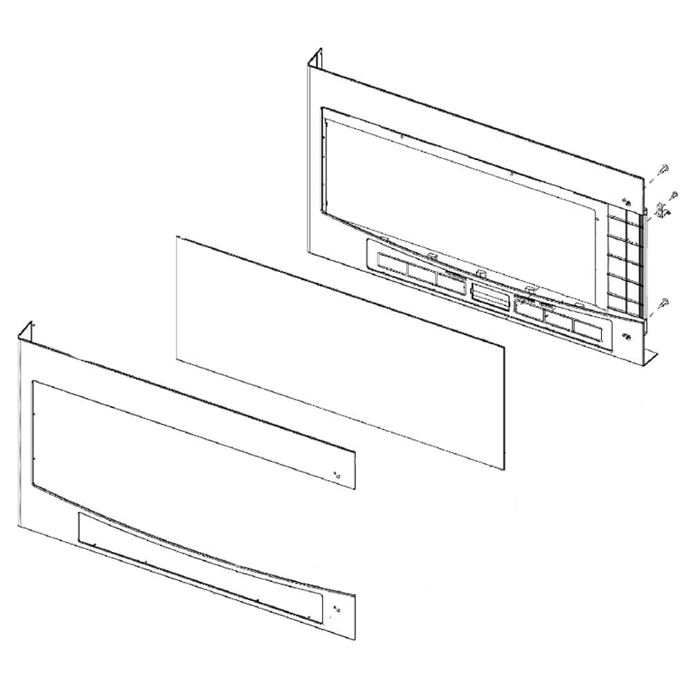 DE94-02673A Samsung Door Assembly & Touchpad (Stainless)