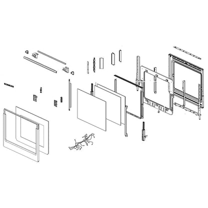 DG94-01650B Samsung Oven Door Assembly