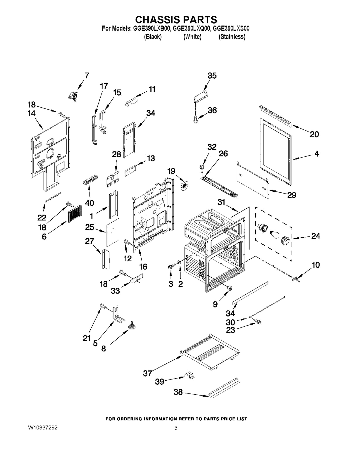 Diagram: Chassis Parts - see part 9
