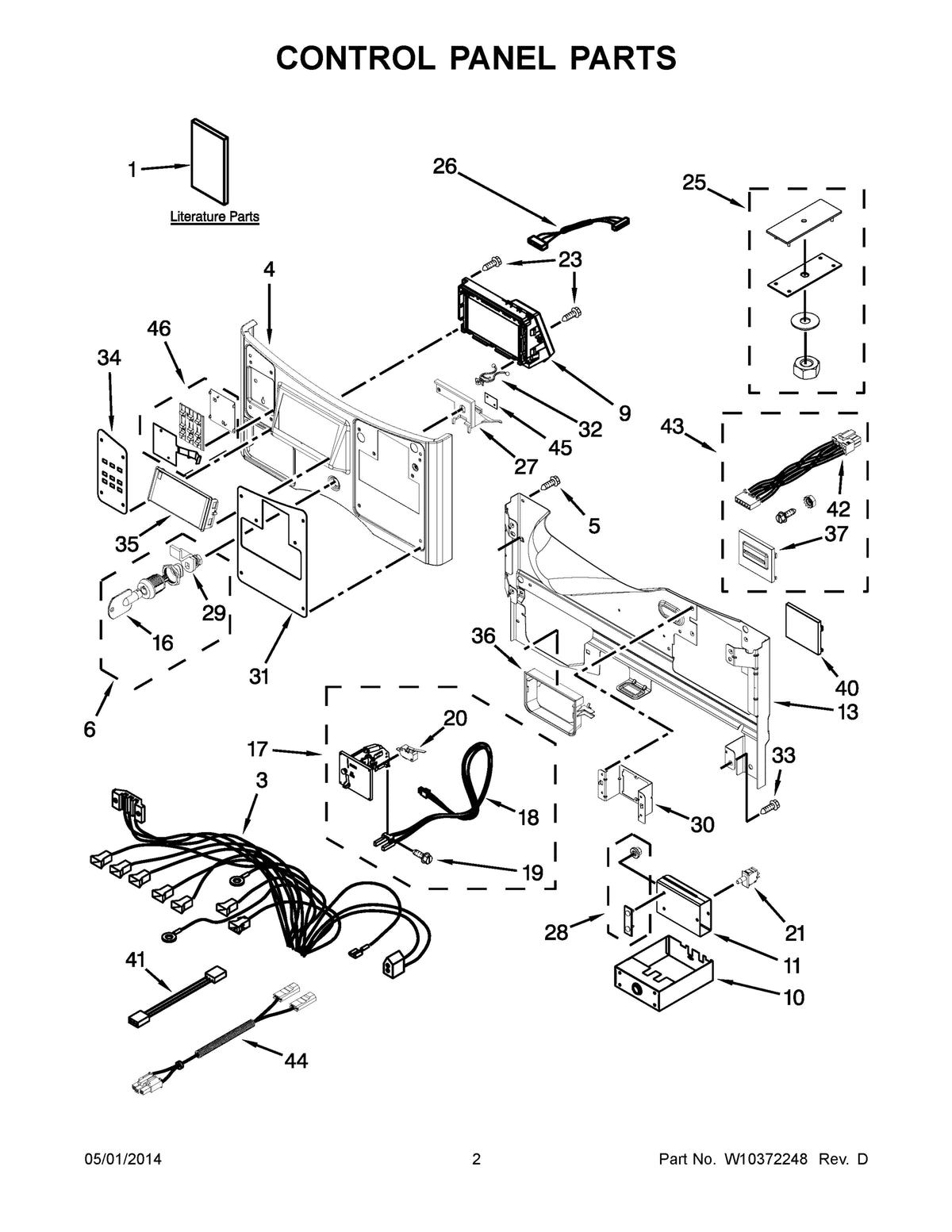 Diagram: Control Panel Parts - see part 6