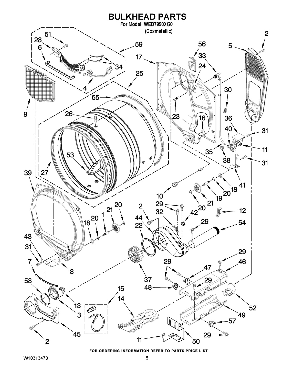 Diagram: Bulkhead Parts - see part 3