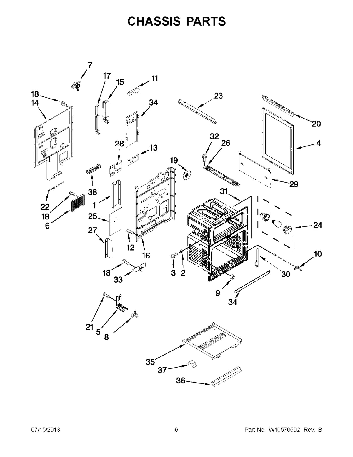 Diagram: Chassis Parts - see part 23