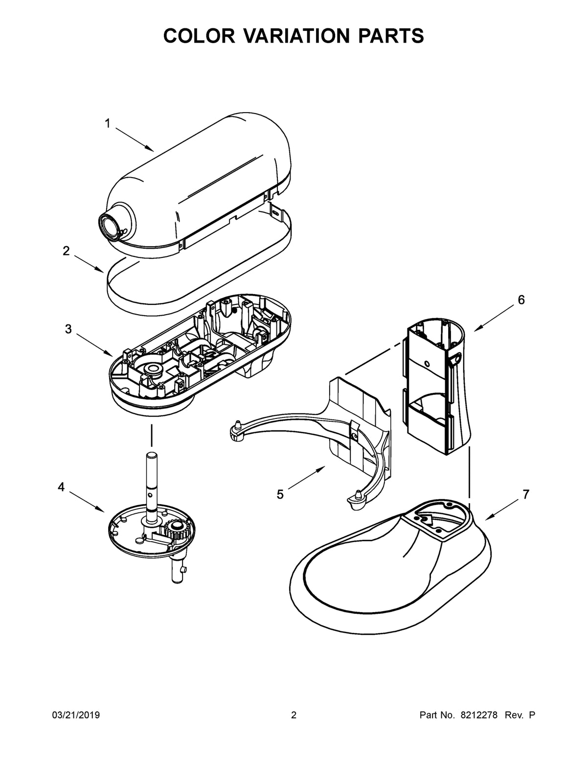 Diagram: Color Variation Parts - see part 4AD