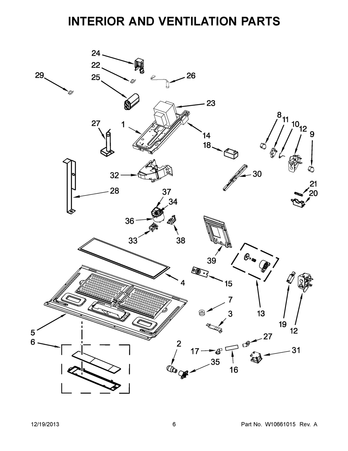 Diagram: Interior And Ventilation Parts - see part 3