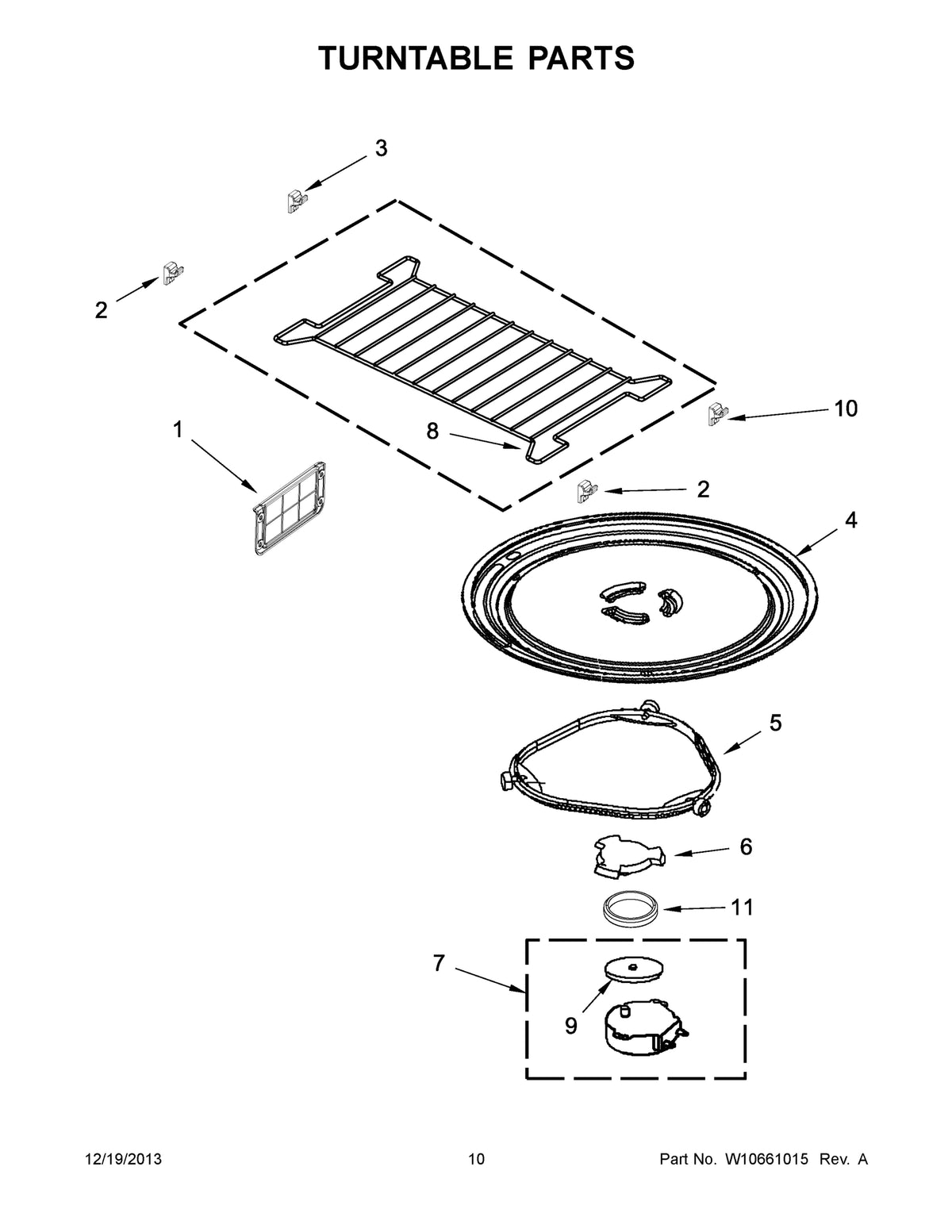 Diagram: Turntable Parts - see part 11