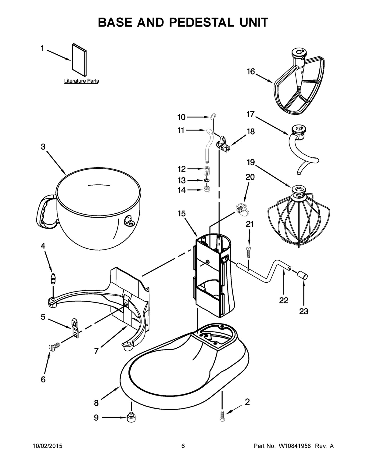 Diagram: Base And Pedestal Unit - see part 3