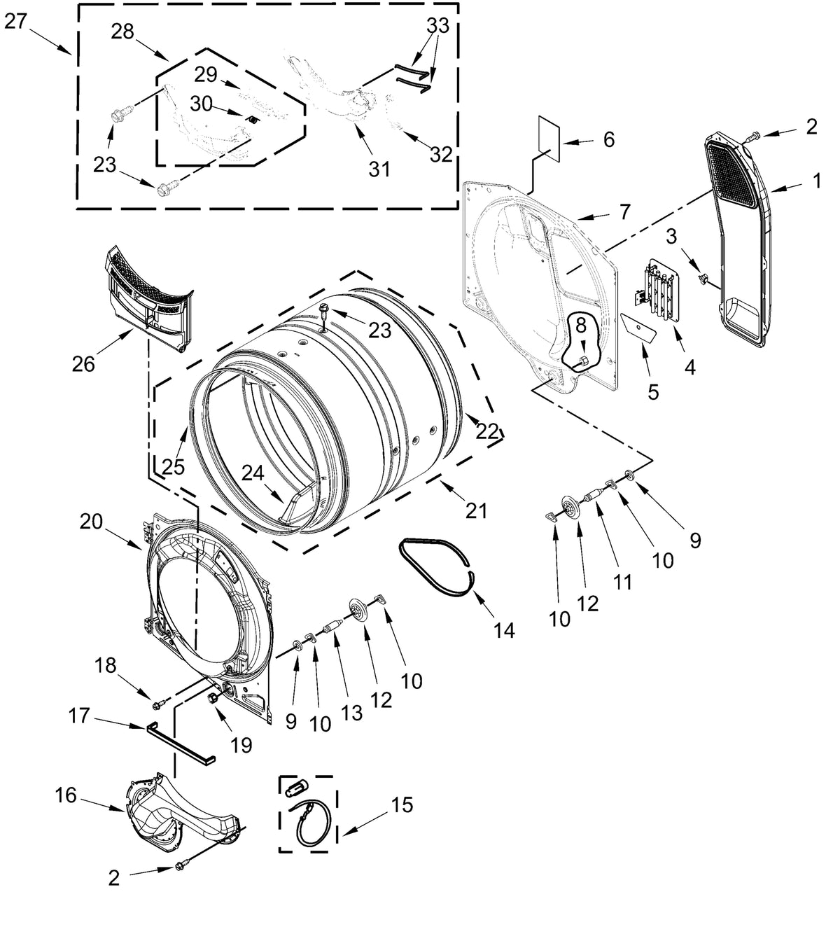 Diagram: Bulkhead Parts - see part 16