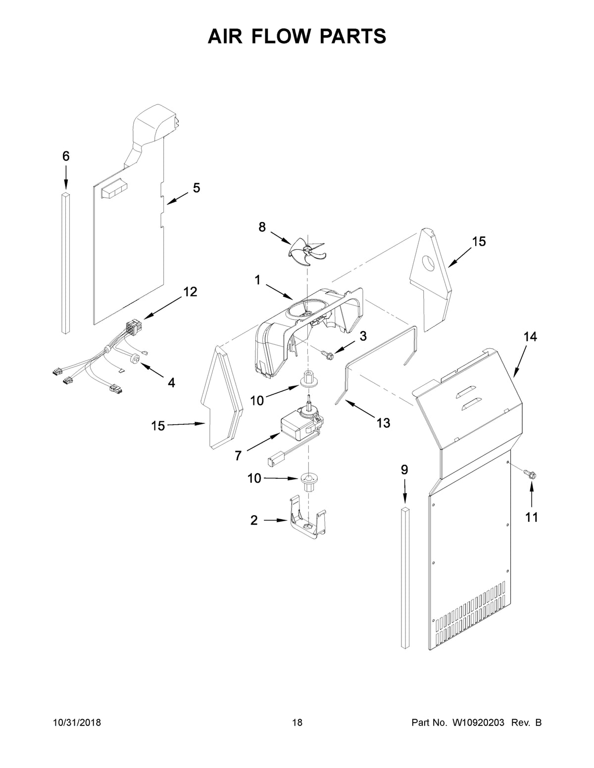 Diagram: Air Flow Parts - see part 7