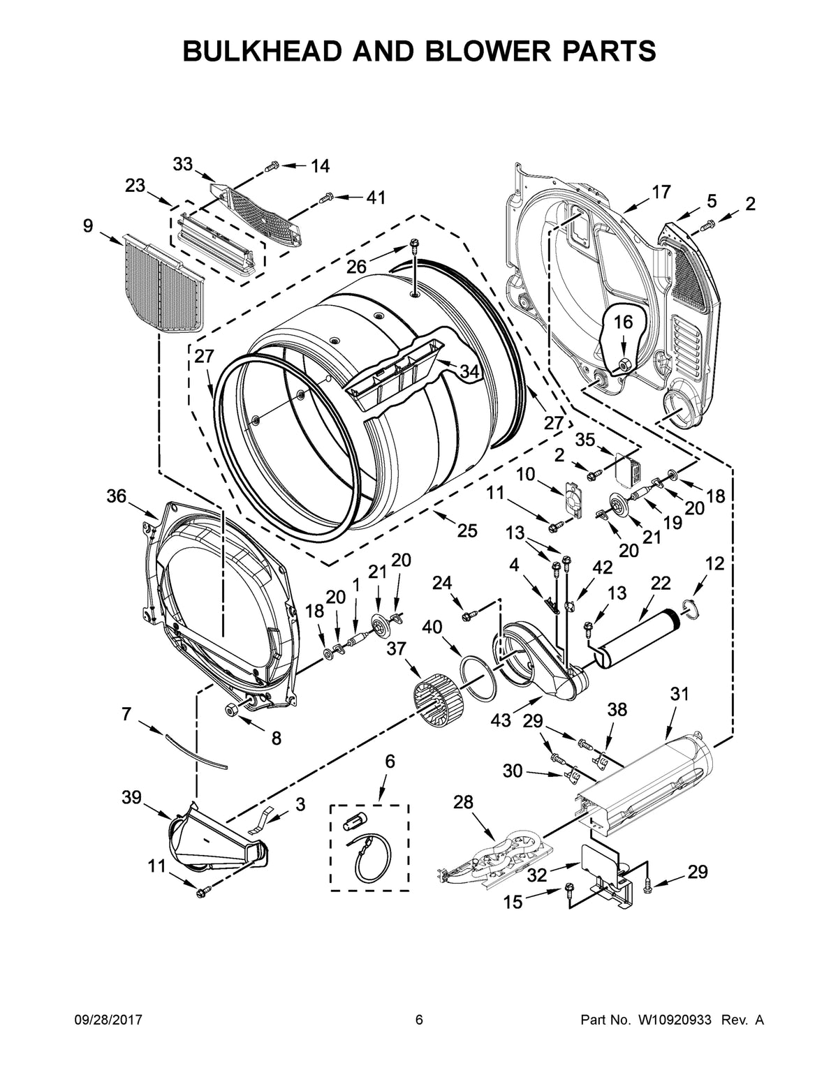 Diagram: Bulkhead And Blower Parts - see part 25