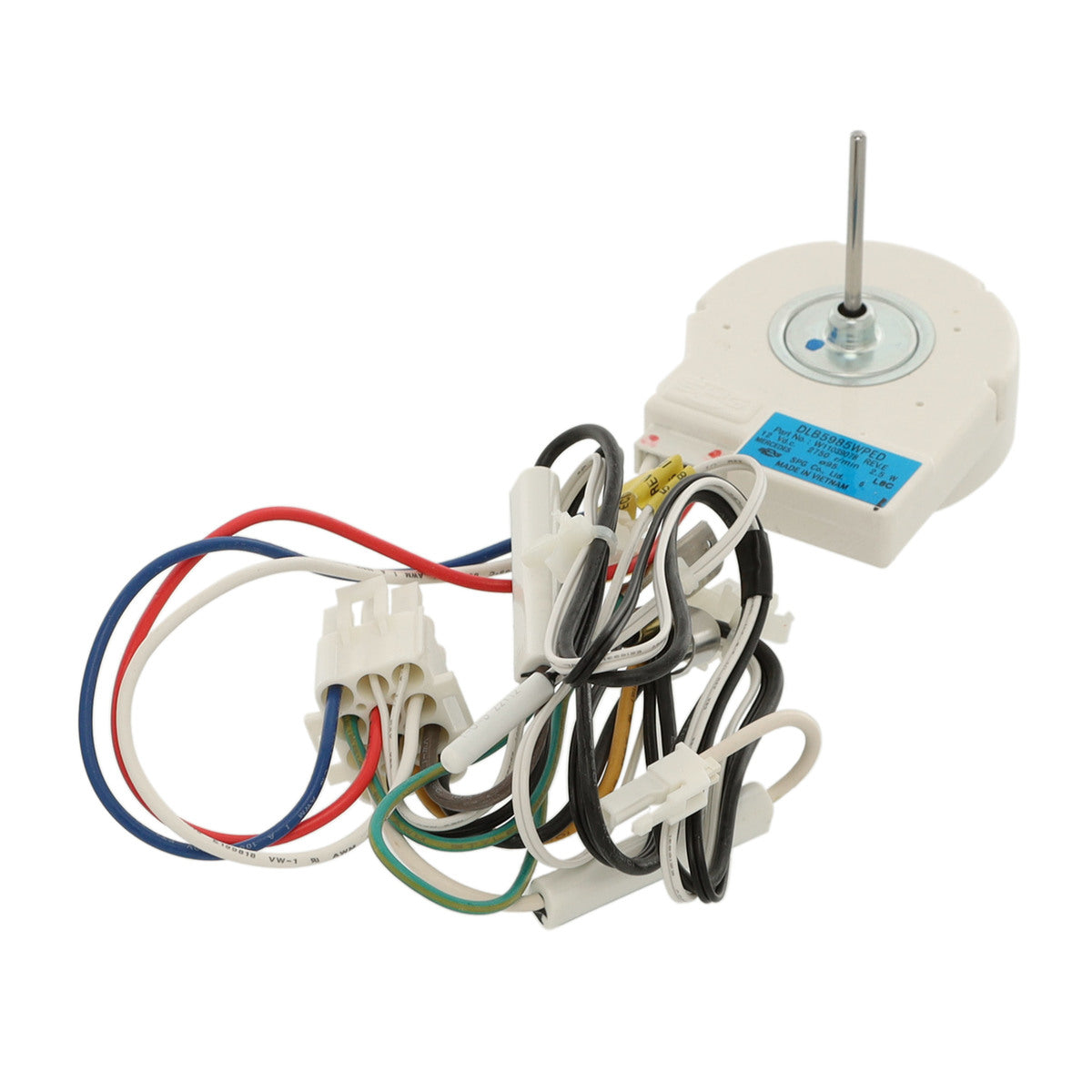 W11249952 Whirlpool Freezer Evaporator Fan Motor & Wire Harness (Includes Thermistor & Defrost Thermostat)