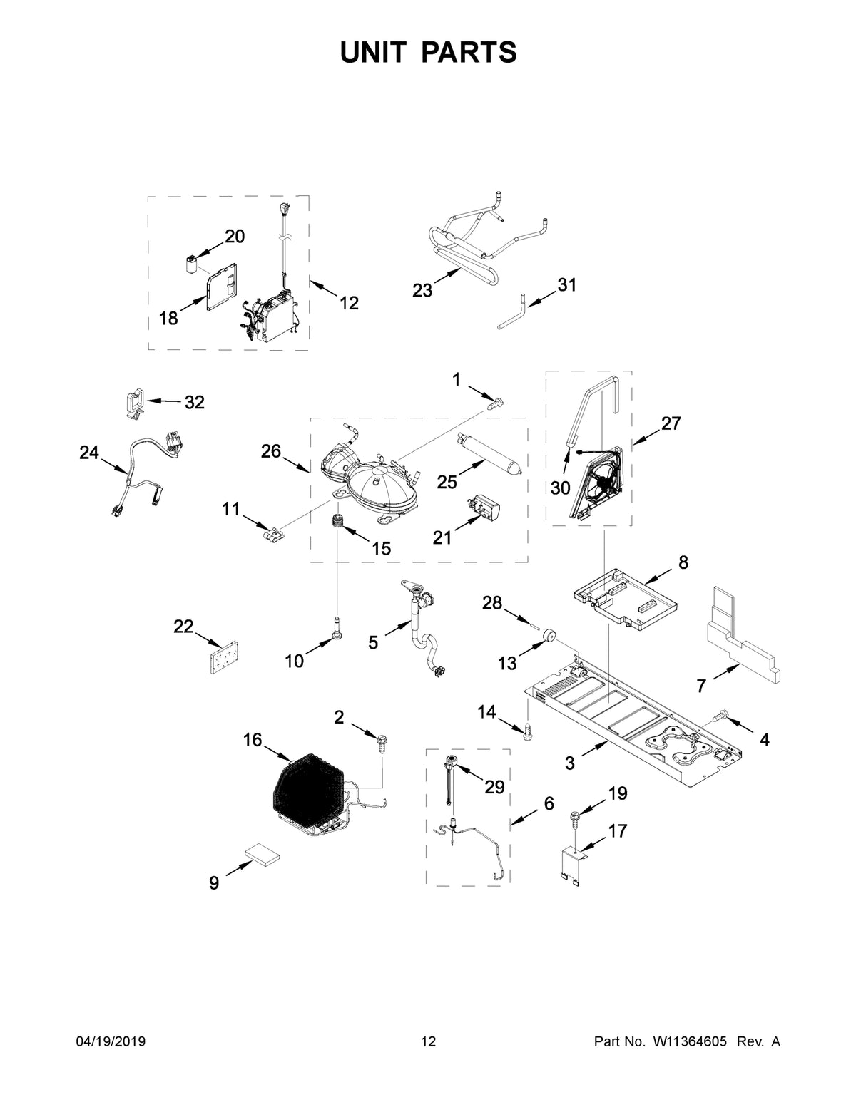 Diagram: Unit Parts - see part 31