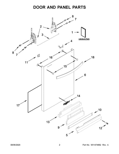Diagram: Door And Panel Parts - see part 3
