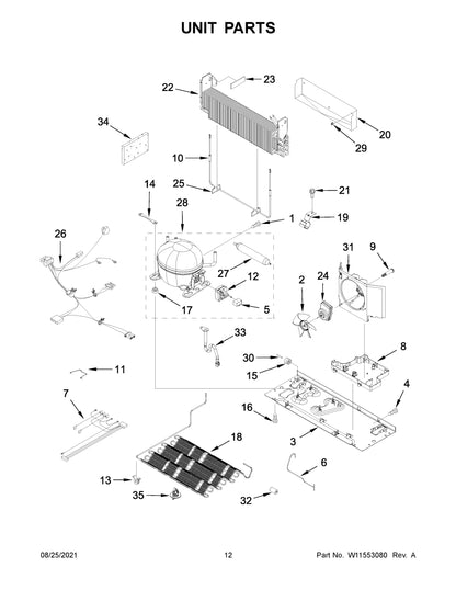 Diagram: Unit Parts - see part 25