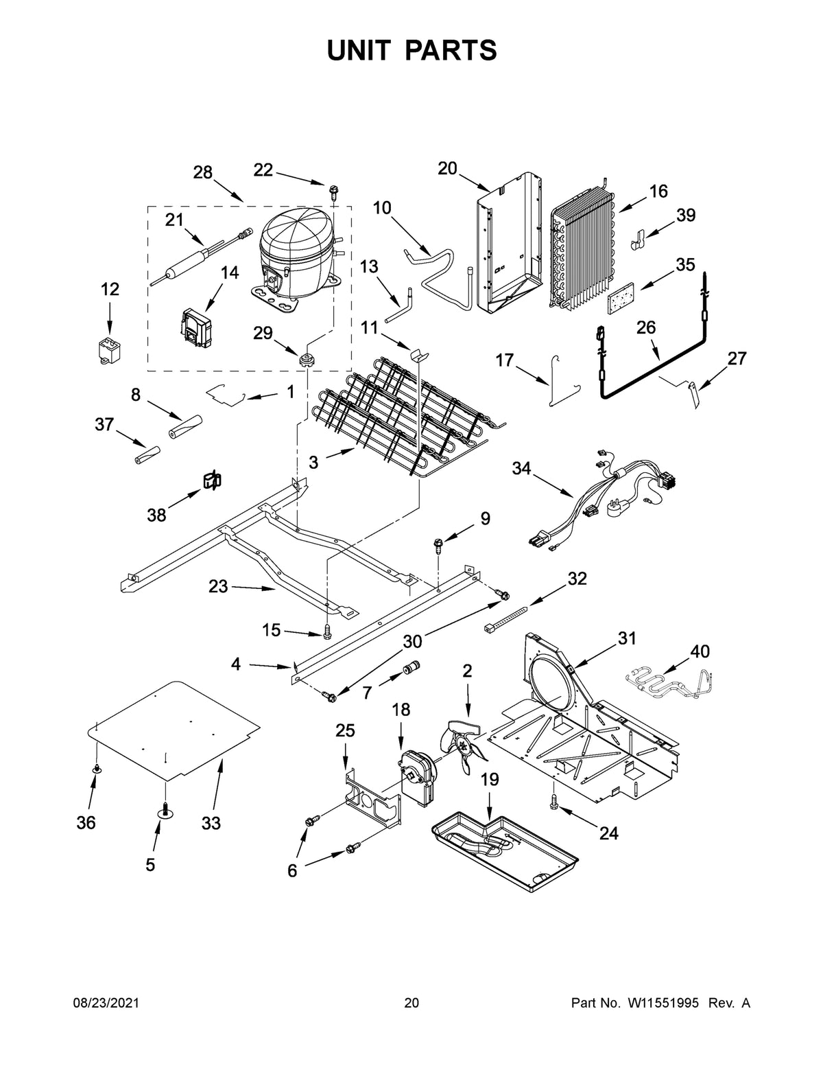 Diagram: Unit Parts - see part 27