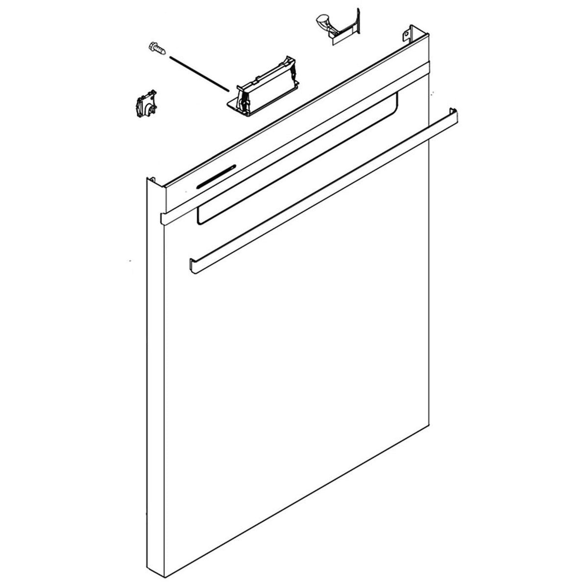 W11461682 Whirlpool Front Door Panel (Stainless)