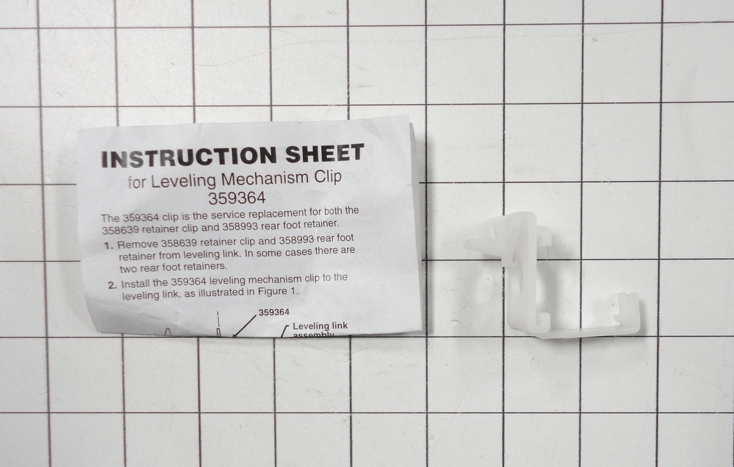 WP359364 Whirlpool Leveling Mechanism Clip