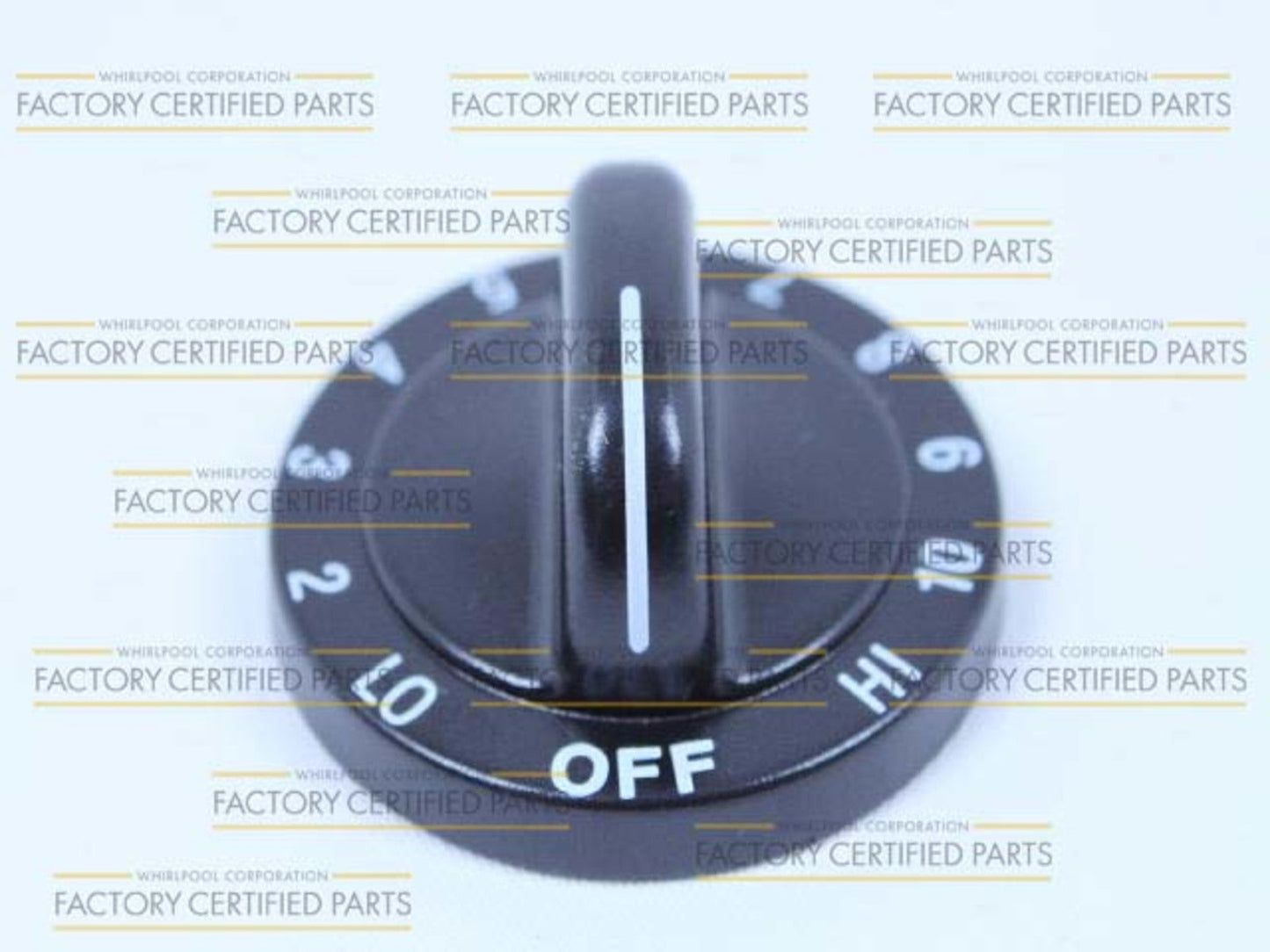 WP71002187 Whirlpool Burner Control Knob (Black)