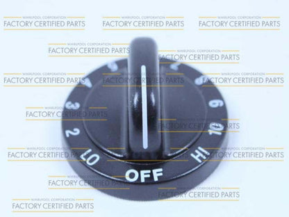 WP71002187 Whirlpool Burner Control Knob (Black)