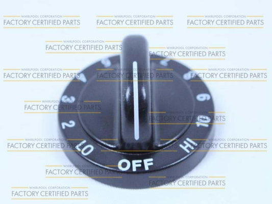 WP71002187 Whirlpool Burner Control Knob (Black)