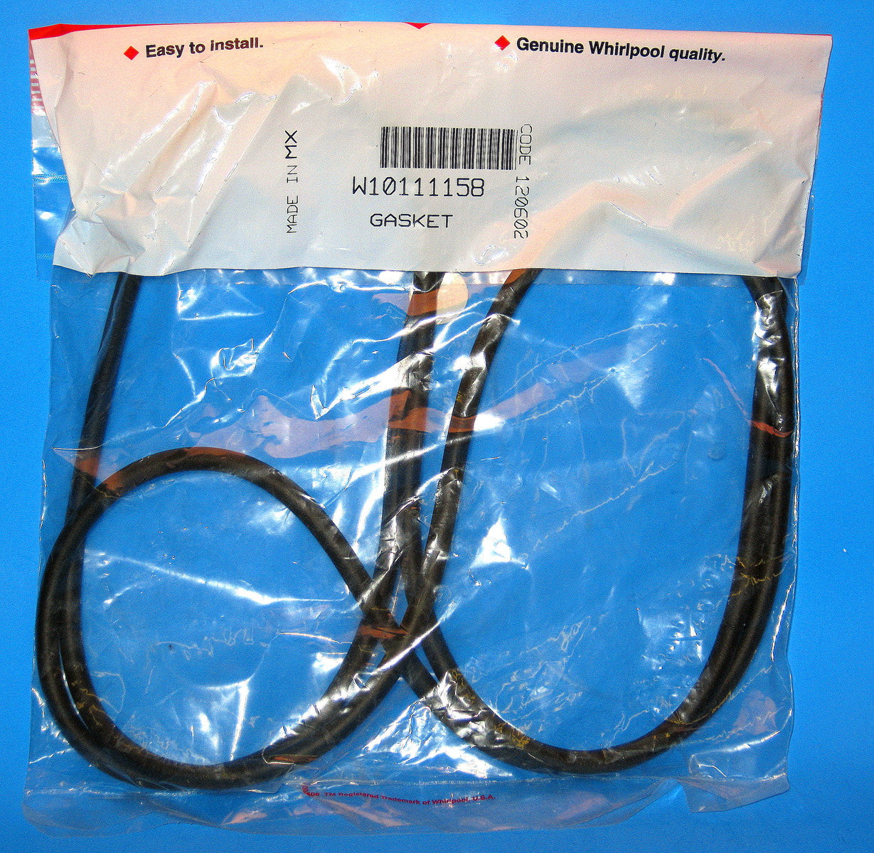 WPW10111158 Whirlpool Tub Gasket