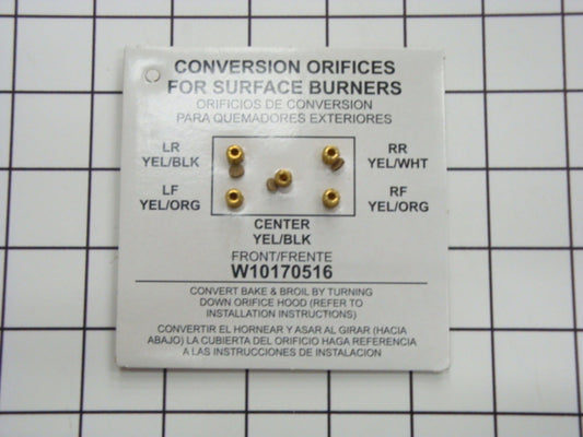 WPW10170531 Whirlpool LP Surface Burner Kit