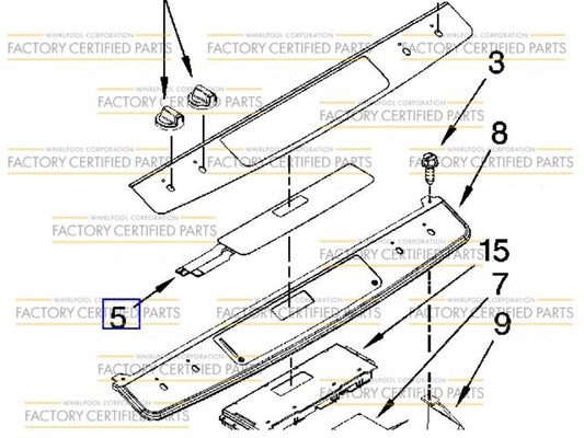 WPW10207932 Whirlpool Touchpad (Biscuit)