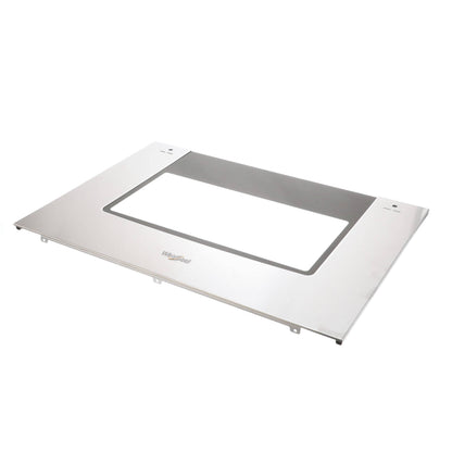 W10877566 Whirlpool Lower Outer Door Glass (Stainless)