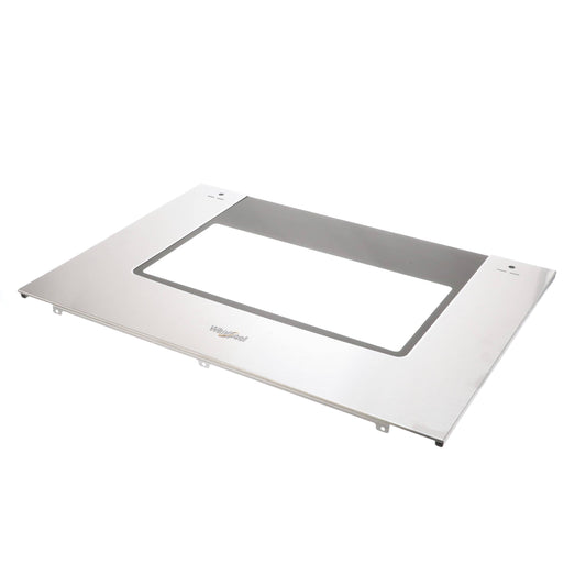 W10877566 Whirlpool Lower Outer Door Glass (Stainless)