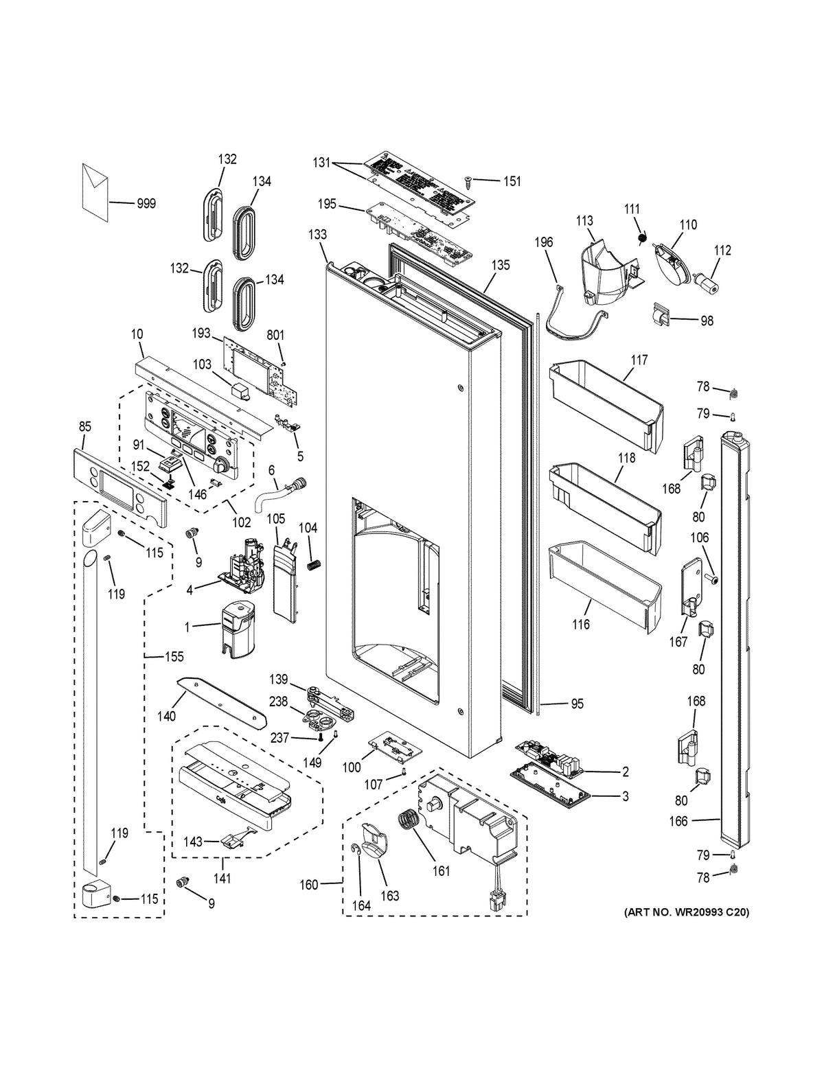 Diagram: Dispenser Door - see part 3