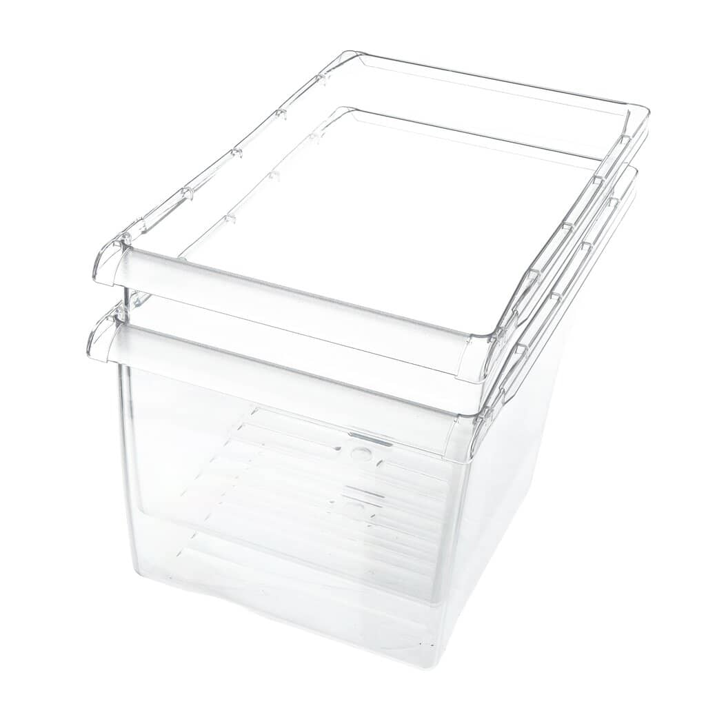 WR32X28708 GE Clear Vegetable Drawer