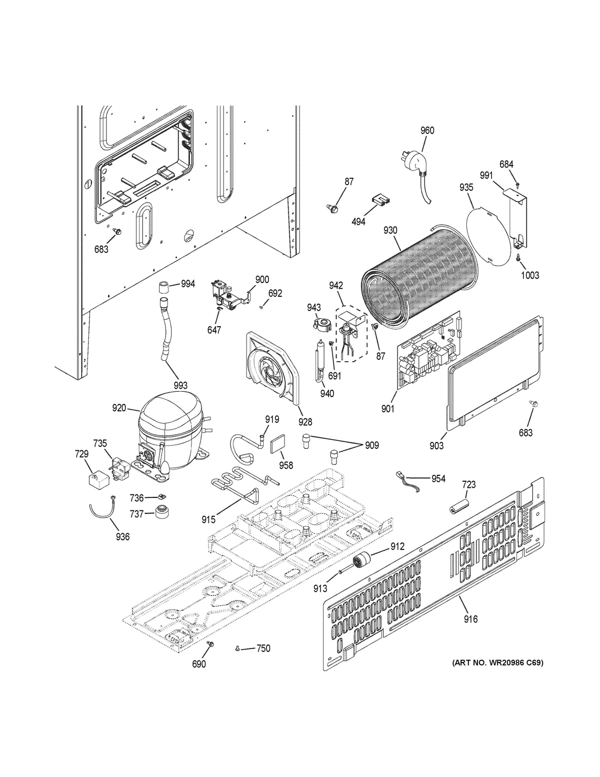 Diagram: Machine Compartment - see part 919
