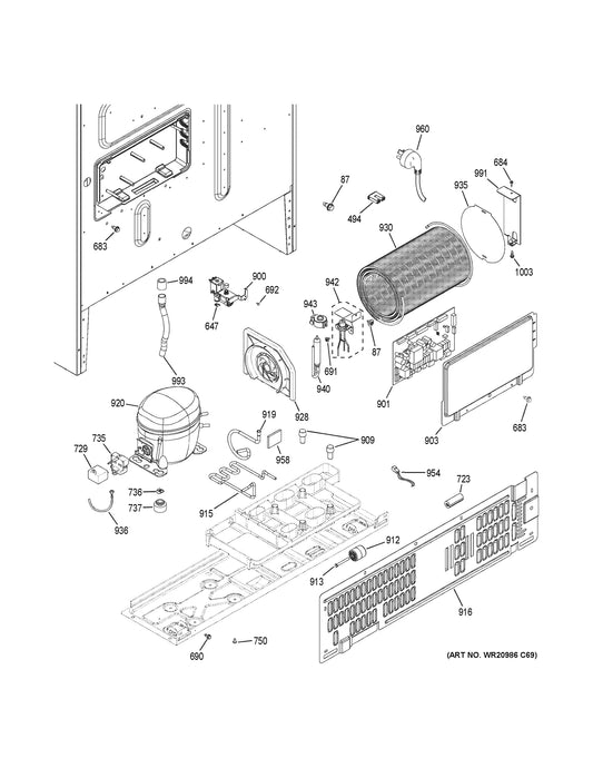 Diagram: Machine Compartment - see part 919