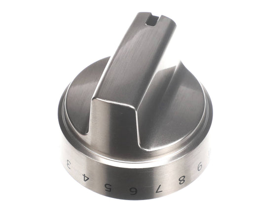 WB03X24818 GE Burner Knob (Stainless Steel Look)